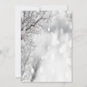 Winter, Schneeflocken Weihnachtsfest im Unternehme Einladung (Rückseite)