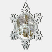Winter Schneeflocken Zinn-Ornament (Rechts)
