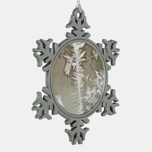 Winter Schneeflocken Zinn-Ornament (Links)