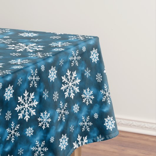 Winter-Schneeflockenmuster auf kühlem abstraktem B Tischdecke (Beispiel)