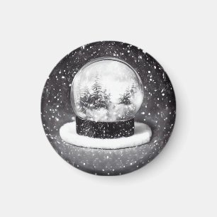 Winter-Schneekugel Magnet