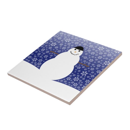 Winter-Schneemann-Fliese Fliese (Seite)