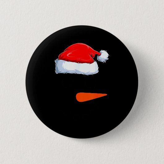 Winter-Schneemann-Gesichtskostüm Weihnachten Schne Button (Vorderseite)