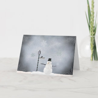 Winter-Schneemann-Grüße Feiertagskarte