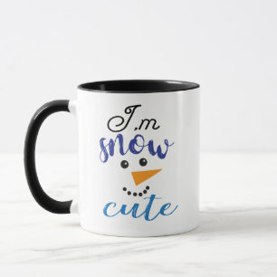 Winter Schneemann Ich bin Schnee Niedlich Lustiges Tasse