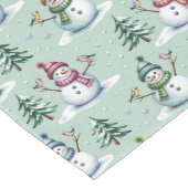 Winter Schneemann  Kurzer Tischläufer (Ecke)