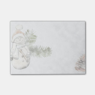 Winter-Schneemann u. Pinecone Feiertag Post-it Klebezettel