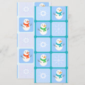 Winter Schneemann und Schneeflocken (Vorne/Hinten)