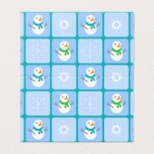 Winter Schneemann und Schneeflocken (Außenseite Aufgefaltet)