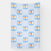 Winter Schneemann und Schneeflocken Banner (Vertikal)