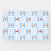 Winter Schneemann und Schneeflocken Banner (Horizontal)