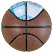 Winter Schneemann und Schneeflocken Basketball (Rechts)