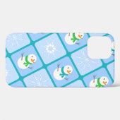 Winter Schneemann und Schneeflocken Case-Mate iPhone Hülle (Rückseite (Horizontal))