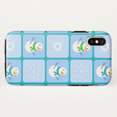 Winter Schneemann und Schneeflocken Case-Mate iPhone Hülle (Rückseite (Horizontal))