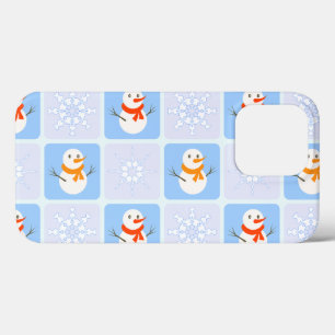 Winter Schneemann und Schneeflocken Case-Mate iPhone Hülle