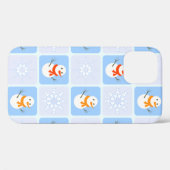 Winter Schneemann und Schneeflocken Case-Mate iPhone Hülle (Rückseite (Horizontal))