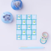 Winter Schneemann und Schneeflocken Flyer (Einzeln)
