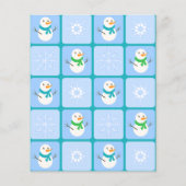 Winter Schneemann und Schneeflocken Flyer (Vorne)