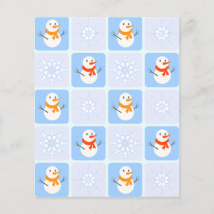 Winter Schneemann und Schneeflocken Flyer