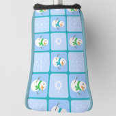 Winter Schneemann und Schneeflocken Golf Headcover (Rotieren 90)