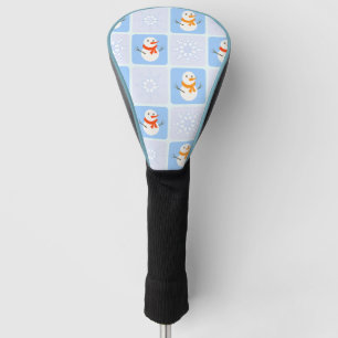 Winter Schneemann und Schneeflocken Golf Headcover