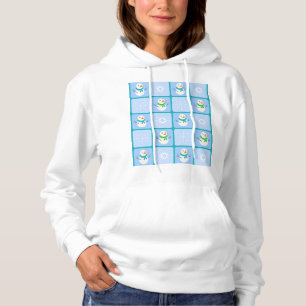 Winter Schneemann und Schneeflocken Hoodie