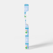 Winter Schneemann und Schneeflocken iPhone Hülle (Linke Seite)