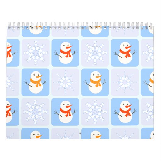Winter Schneemann und Schneeflocken Kalender (Titelbild)
