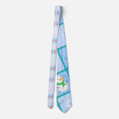 Winter Schneemann und Schneeflocken Krawatte (Rückseite)