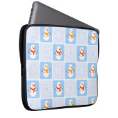 Winter Schneemann und Schneeflocken Laptopschutzhülle (Vorne Rechts)