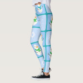 Winter Schneemann und Schneeflocken Leggings (Links)