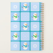 Winter Schneemann und Schneeflocken Planer (Rückseite)