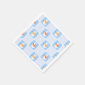 Winter Schneemann und Schneeflocken Serviette (Ecke)