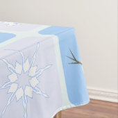 Winter Schneemann und Schneeflocken Tischdecke (Beispiel)