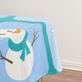 Winter Schneemann und Schneeflocken Tischdecke (Beispiel)