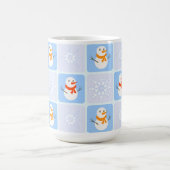 Winter Schneemann und Schneeflocken Verwandlungstasse (Zentrum)