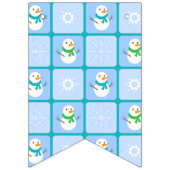 Winter Schneemann und Schneeflocken Wimpelkette (Zweite Fahne)