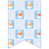 Winter Schneemann und Schneeflocken Wimpelkette (Dritte Fahne)