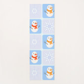 Winter Schneemann und Schneeflocken Yogamatte (Vorderseite)