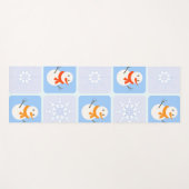 Winter Schneemann und Schneeflocken Yogamatte (Vorderseite (Horizontal))