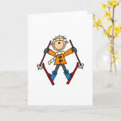 Winter-SchneeschSki Karte (Gelbe Blume)