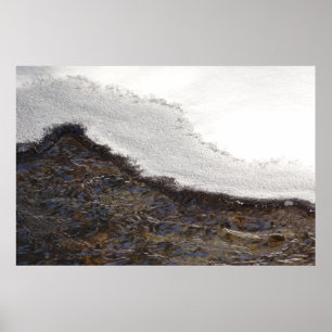 Winter-Schneestrom-Streifen Poster