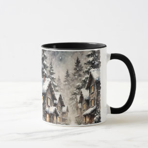 Winter-Schneeszene-Tasse Tasse