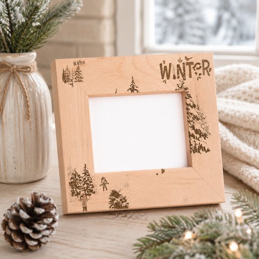 Winter-Schneetag Bilderrahmen Geätzte Rahmen
