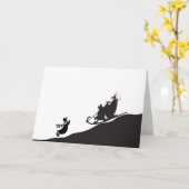 Winter-Schneetag-Geburtstag Karte (Gelbe Blume)