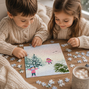 Winter-Schneetag-Puzzle Puzzle