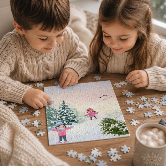 Winter-Schneetag-Puzzle Puzzle