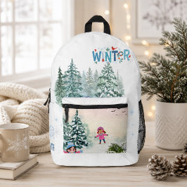 Winter-Schneetag-Rucksack Bedruckter Rucksack