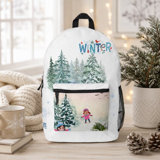 Winter-Schneetag-Rucksack Bedruckter Rucksack
