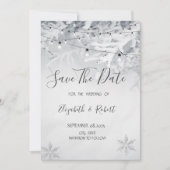 Winter Schneezweige Datum vormerken Save The Date (Vorderseite)